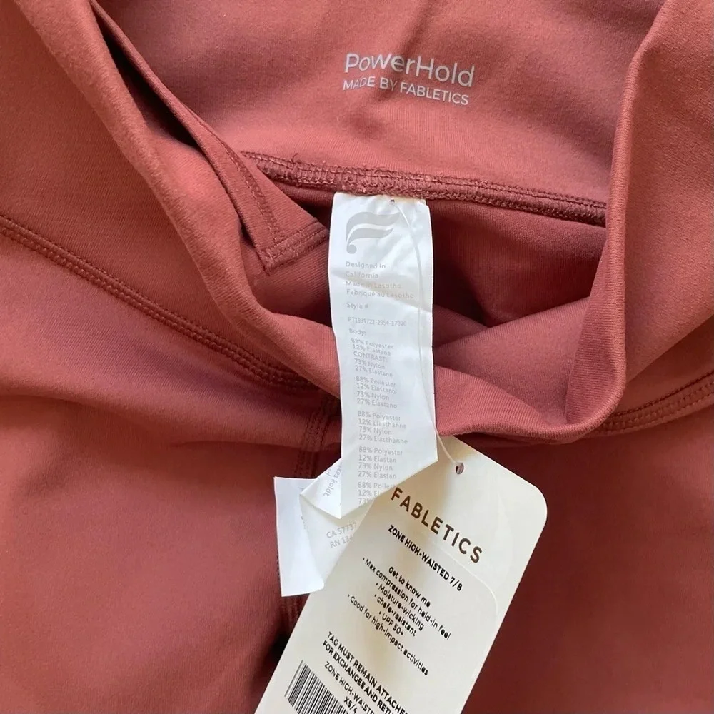 NWT Fabletics Zone High-Waisted 7/8 High Waisted Leggings Size XS